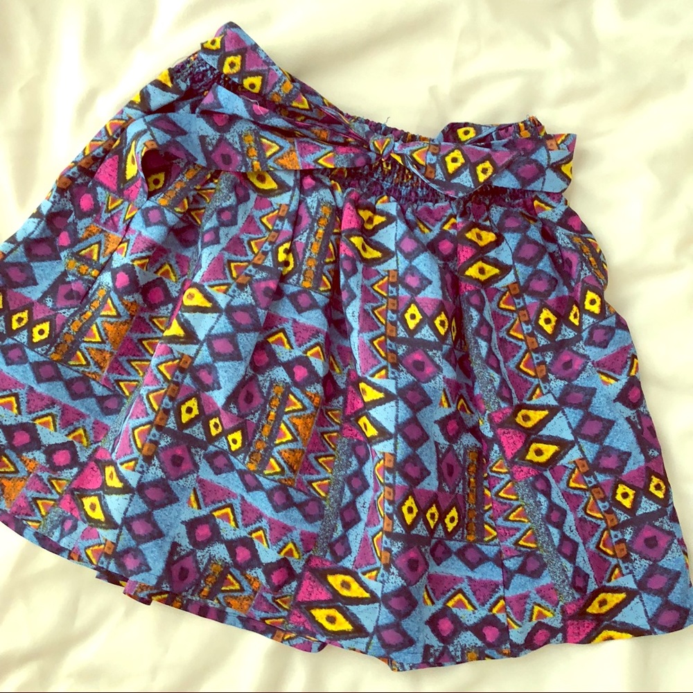 F21 Aztec print skirt.
